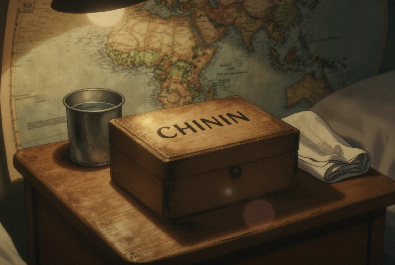 Auf dem Nachttisch das kleine Schächtelchen mit der Aufschrift »Chinin« — niemand weiß, wer es dorthin gelegt hat.