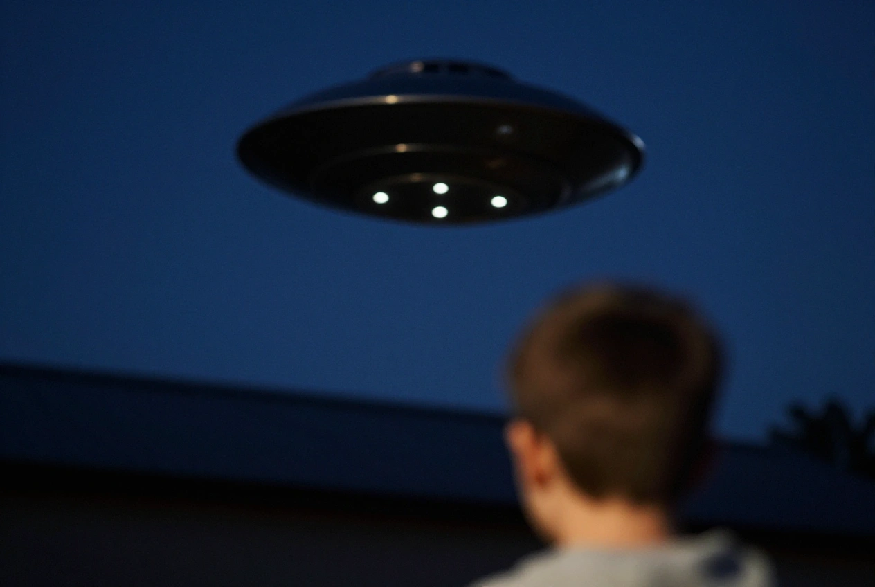 Verschwommenes UFO-Foto
