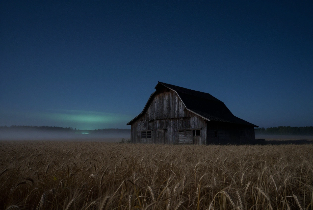 Hof Brunnenwiese bei Nacht